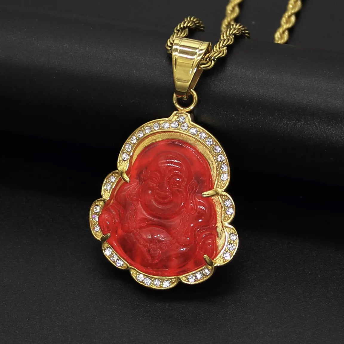 Red Buddha necklace