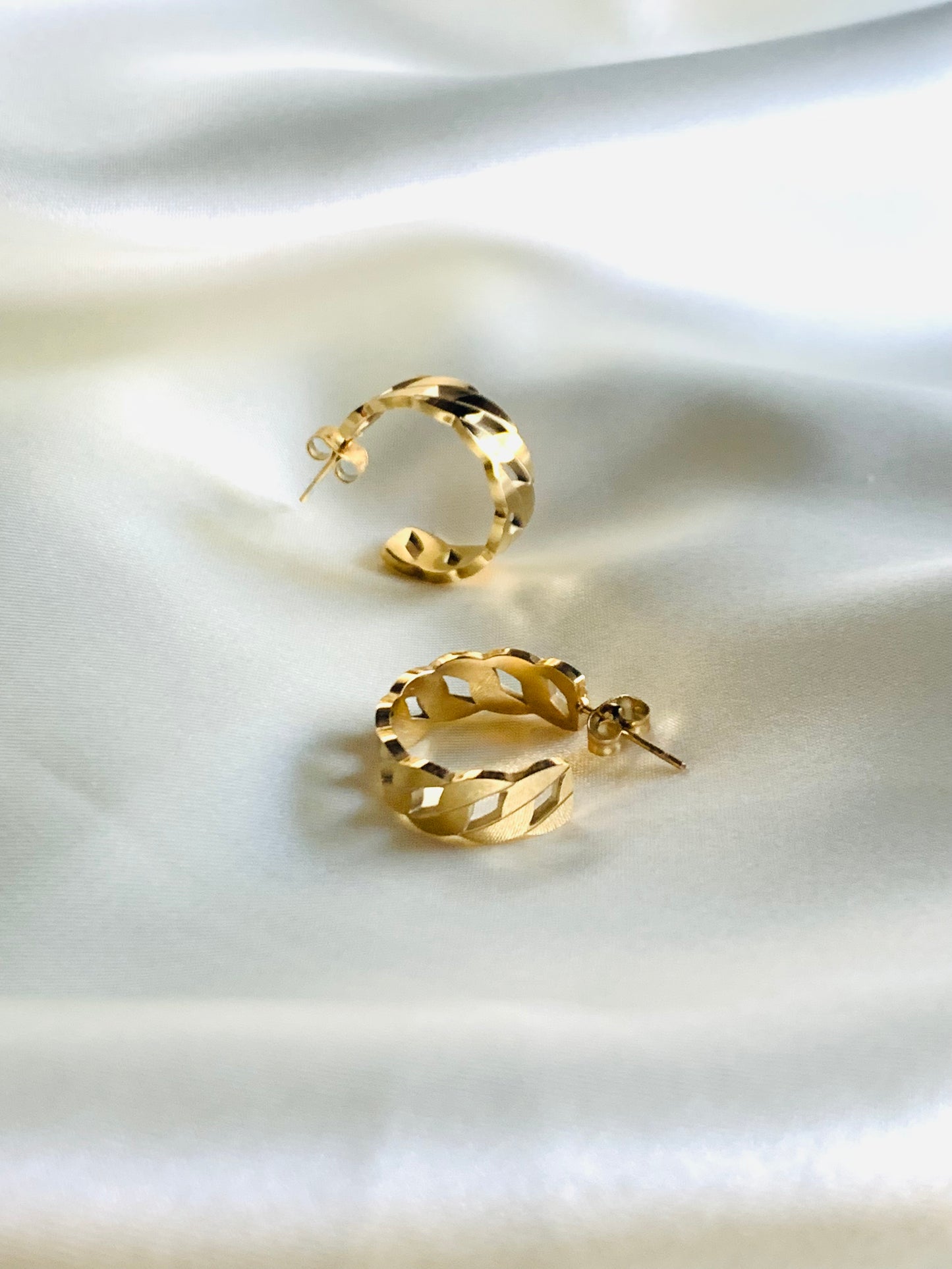 Cuban chain hoops 18k