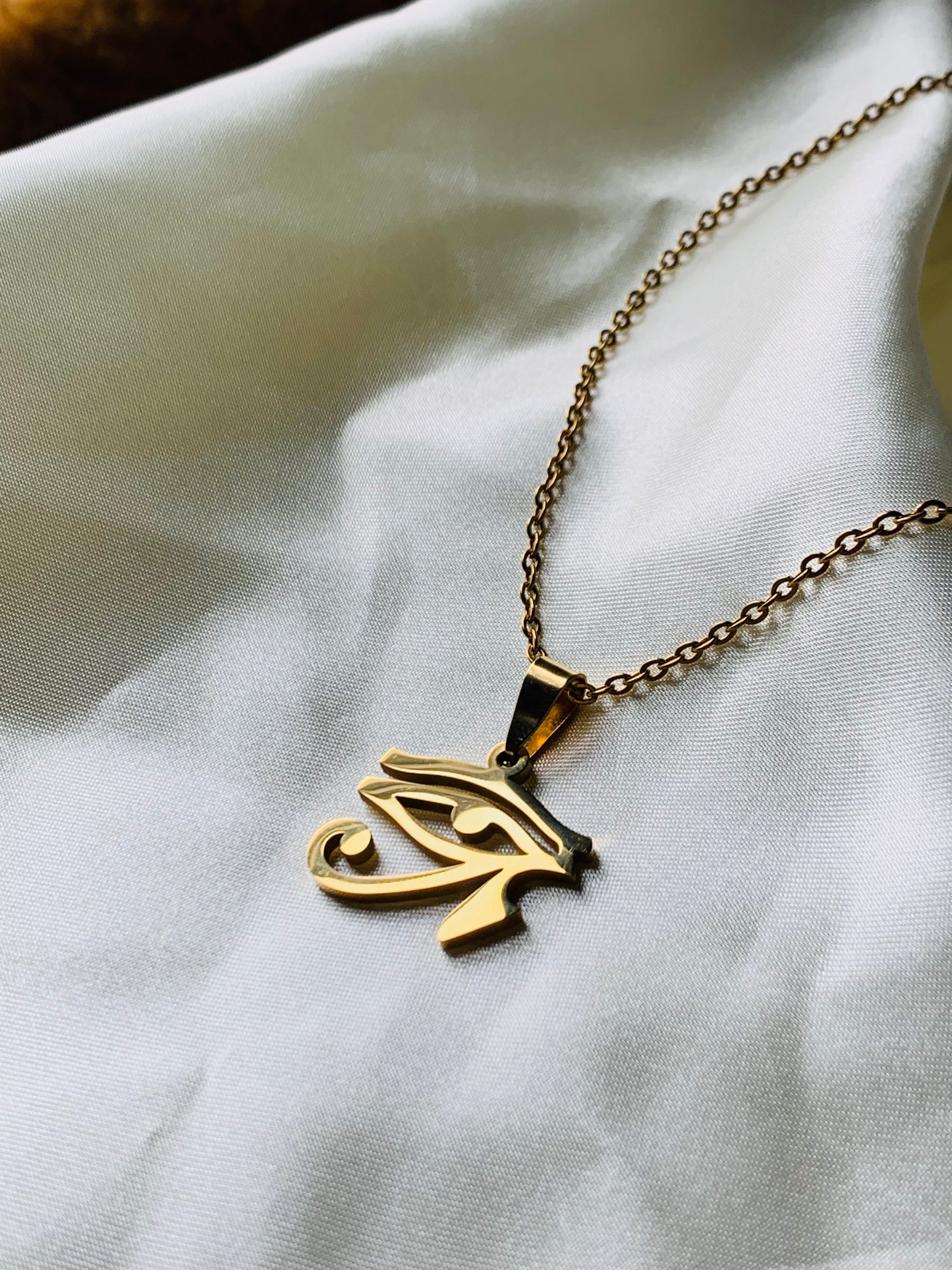 Gold Eye of Horus necklace