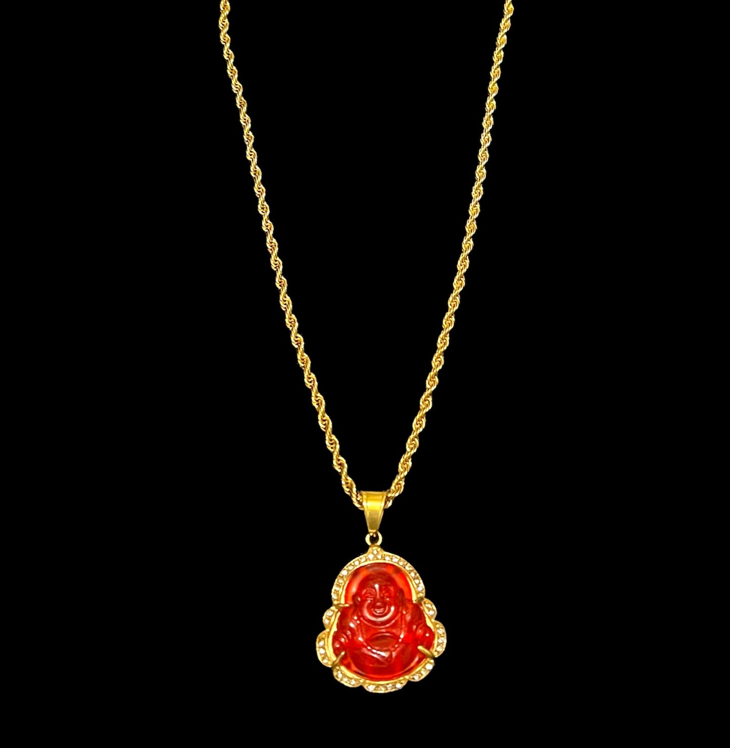 Red Buddha necklace