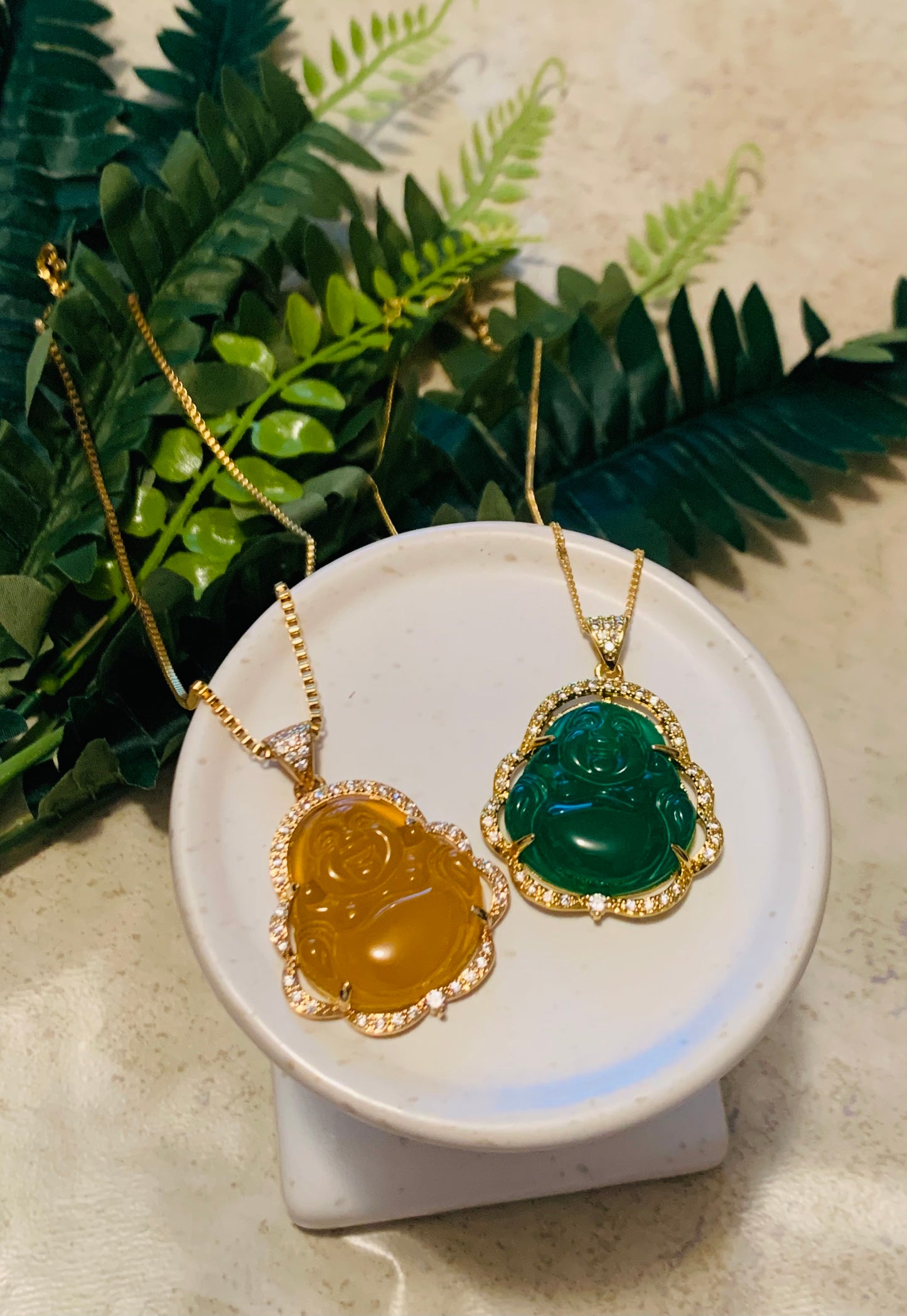 Yellow Buddha Necklace