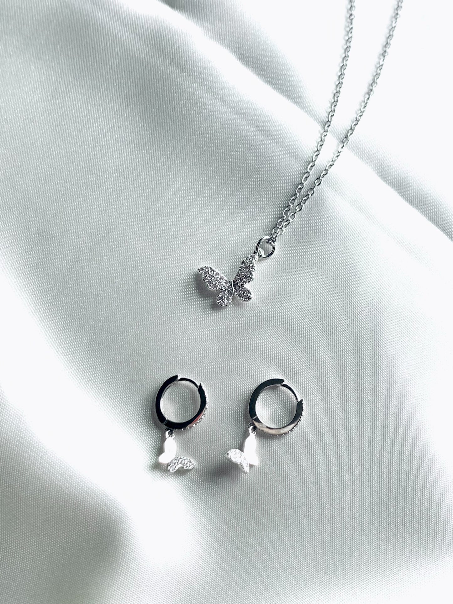 Sterling silver butterfly earrings