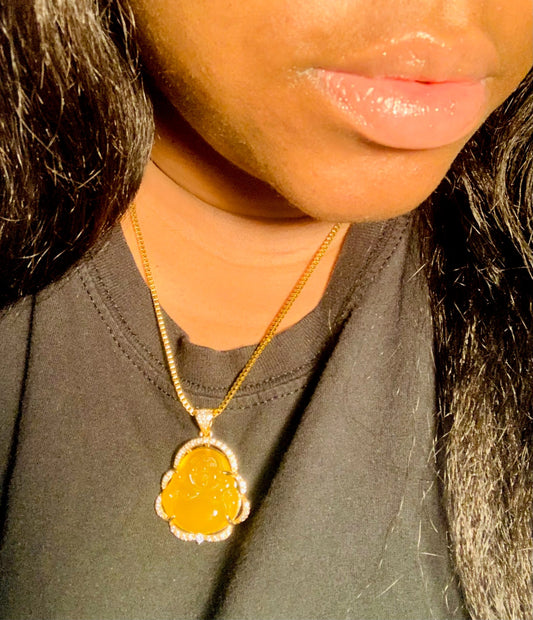 Yellow Buddha Necklace