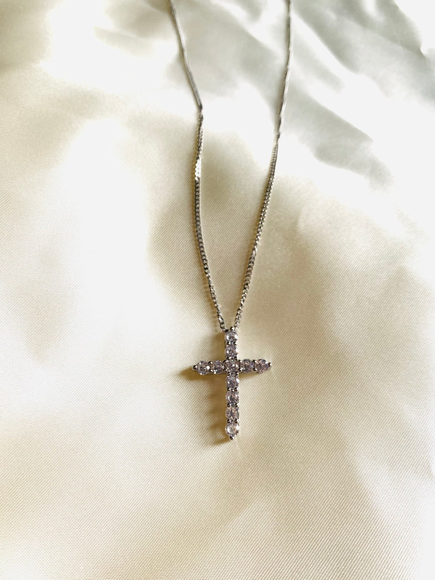 Icy cross necklace