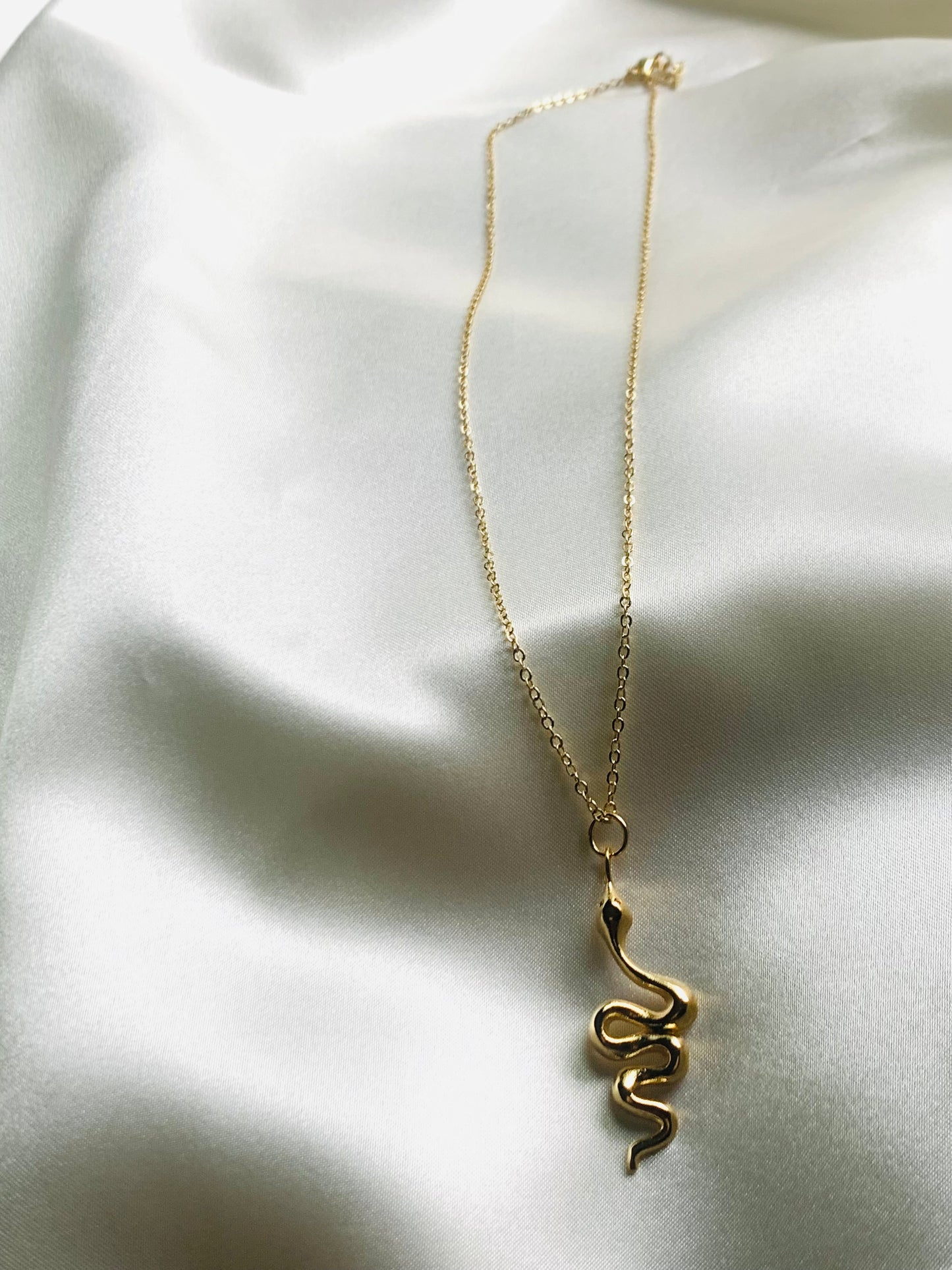 Gold snake necklace